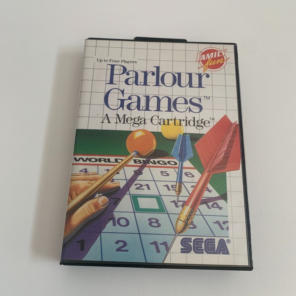 SEGA Parlour Games (Sega Master, 1988) Complete With All Inserts